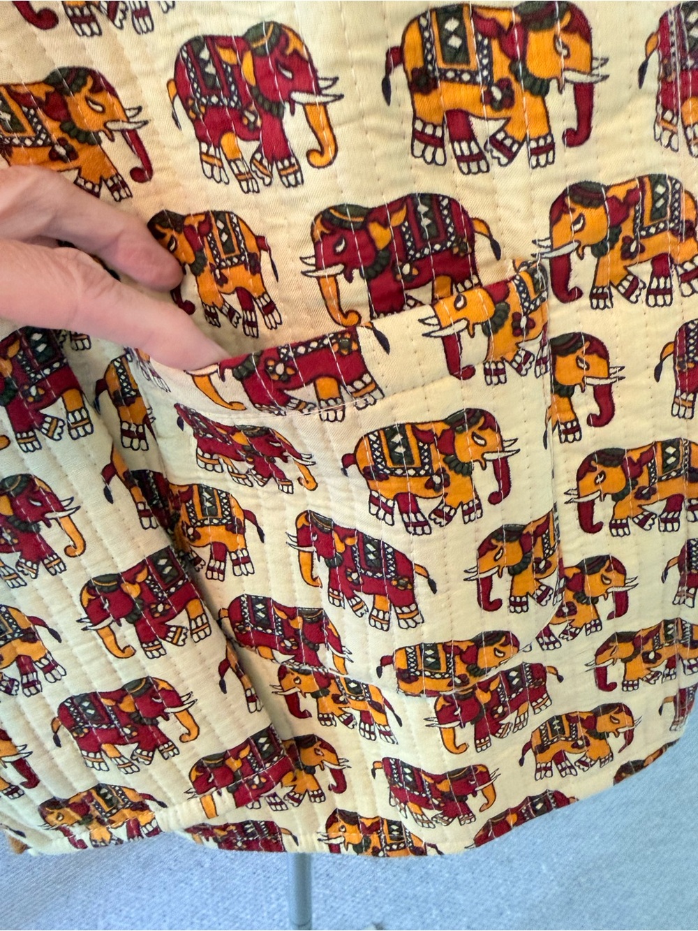 Women’s Elephant Print Button-Up Jacket - Picture 4 of 8